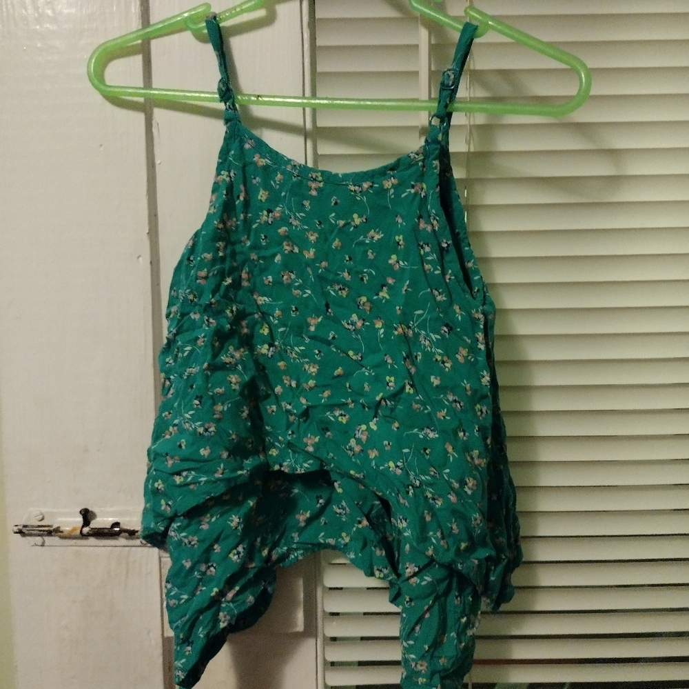 Old Navy Green Floral Top